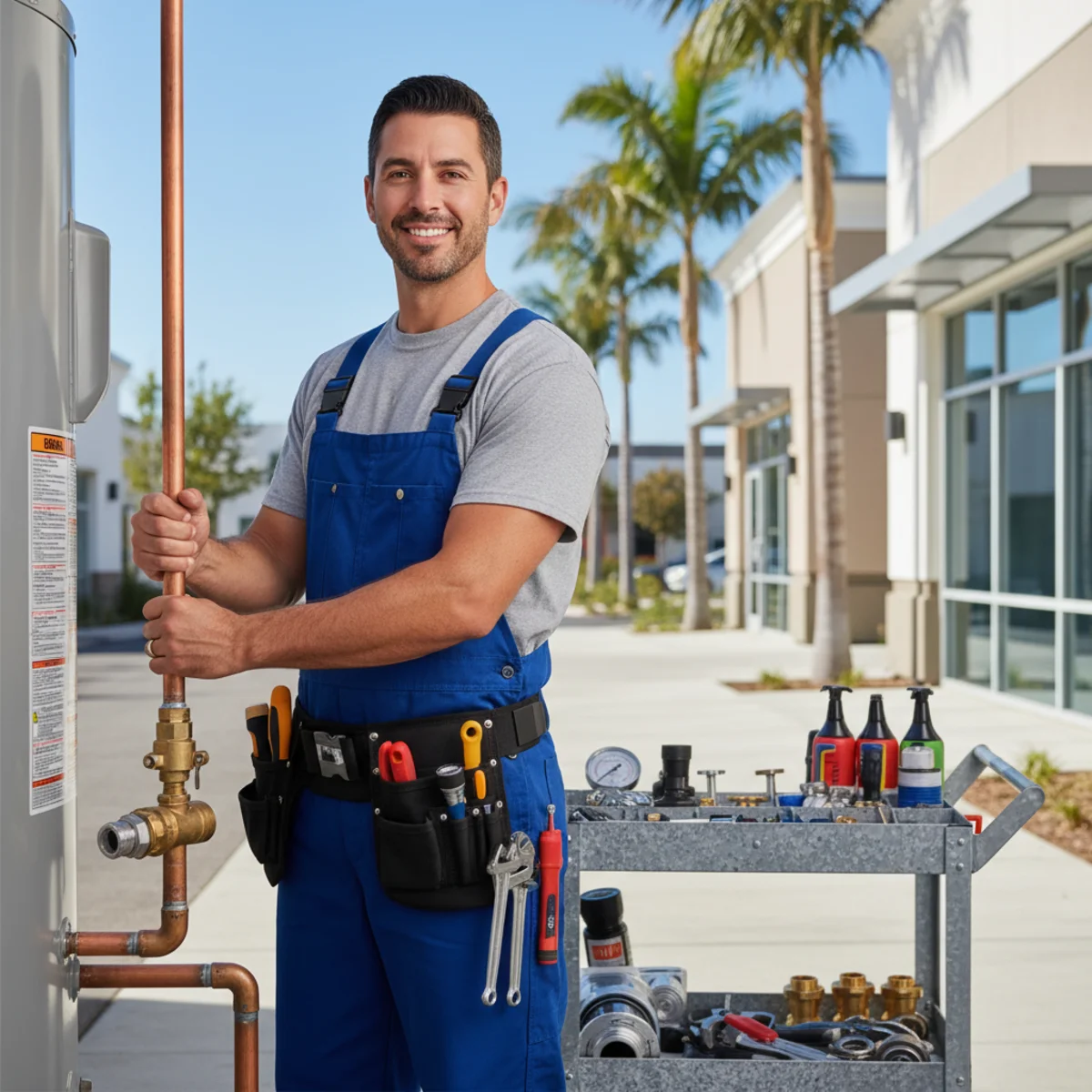 Commercial plumbing service for a Moreno Valley, CA business